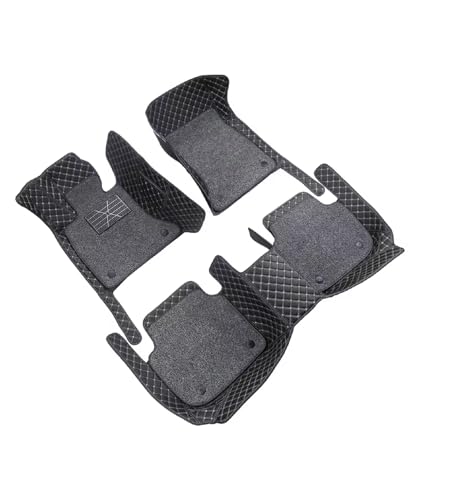 Image of Auto Hub 7D Car Floor Mats Compatible with Hyundai Creta (Model - 2024-Till Date), Leatherette, 100% Waterproof & Washable, Creta Car 7D Floor Mat, Black