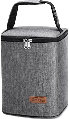 Breastmilk Cooler Bag Insulated Baby Bottle Bag, Reusable Baby Bottle Tote Bag for up to 6 Bottles 4 Large 9 Oz Bottles, Freezer Lunch Bag, Perfect for Daycare Travel or Back to Work Nursing Mom
