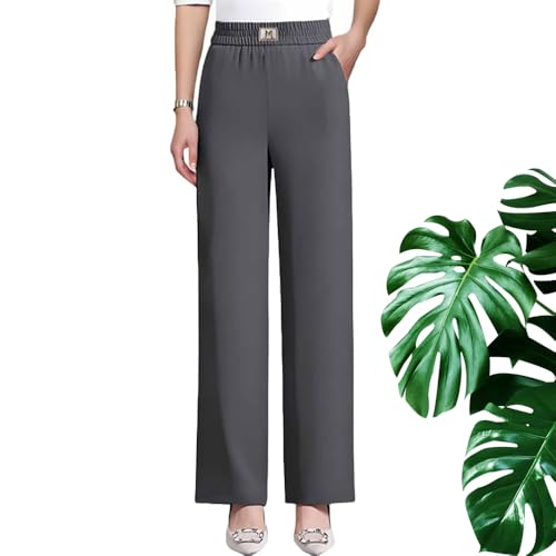 Linebalm Pants,Pulisa Glamorease - Perfect Drape High Rise Pull-On Stretch Pants,with Pockets,Breathable for Senior