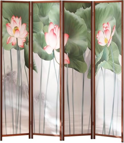 Zxyler パーテーション|4 連折りたたみ木製 高さ 170cm|和風衝立 屏風スクリーン ローパーテーション オフィス・インテリア用?