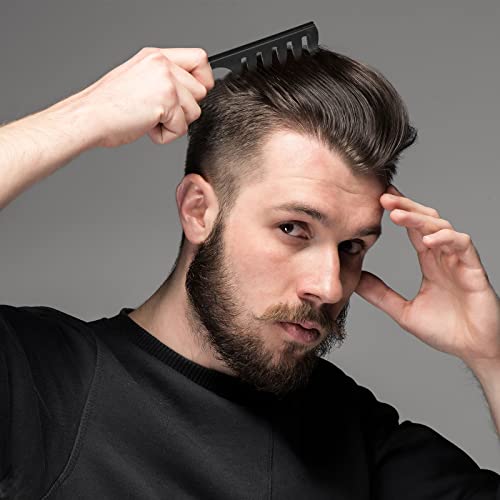 4 Pcs Hair Comb Styling Set Double Side Tail Combs With Afro Pick Barber Wide Tooth Comb For Men Women Beard Hairstylist Tools African American Accessories, Black, 4 Styles #TOP5