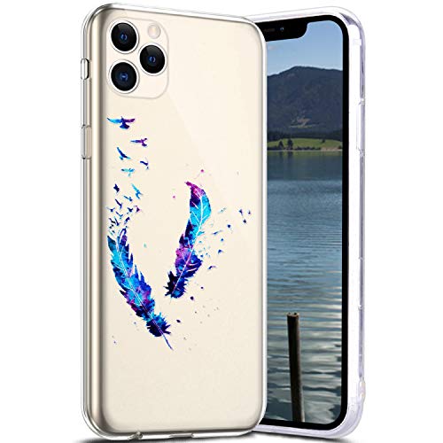 Robinsoni Case Compatible with iPhone 11 Pro Phone Case Transparent Crystal See Through Phone Case Elastic Glossy Gel Rubber Cover Clarity Ultra Thin Cover Soft Silicone Phone Case for iPhone 11 Pro