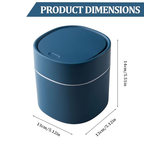 Caneca de Basura Mini 2L Plástico Azul Oscuro miniatura 2