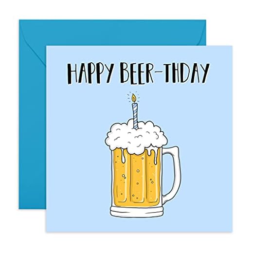 Central 23 - Divertida tarjeta de cumpleaños "Happy Beerthday" - Tarjeta de cumpleaños para mujer y hombre - con pegatinas divertidas