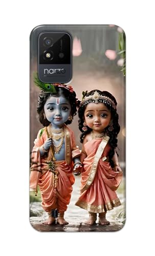 Image of Printed Hard Back Cover for Realme Narzo 50i Back Cover (Radha Krishna Love -J2) -190724(EA)