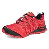 Mishansha Zapatillas de Trekking Mujer Zapatos de Senderismo Zapatos Trail Running Ligeras Zapatillas de Montaña Rojo,Gr.37