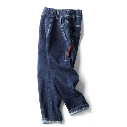 Boys Jeans Teens Kids Regular Straight Leg Slim Fit Denim Pants Casual Vintage Stretch Skinny Jean Trousers3