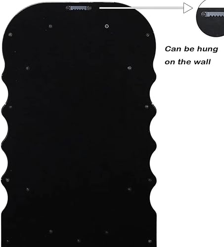 Miniatura 3 de Zanbesio Espejo ondulado de 16 x 10 pulgadas, espejo de escritorio con marco irregular ondulado, espejo estético montado en la pared, espejo de