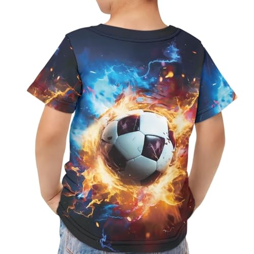 Image of JEOCODY Boys Girls Graphic Tees Funny 3D Printed Short Sleeve T-Shirts 3-16T