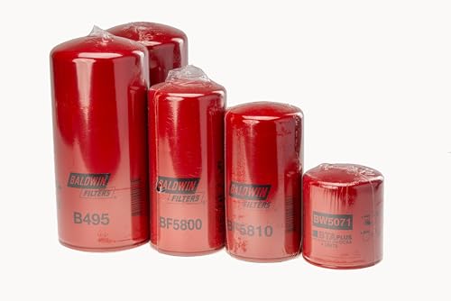 Baldwin BK6579 Filter Service Kit | Fits Select Detroit Diesel Series 60 Engines | Replaces Fleetguard MK11666 & Luber-Finer LK162D | Includes Oil, Fuel & Coolant Filters (5-Pack)