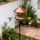 Anillo de metal para jardín de pájaros hecho de hierro para instalación al aire libre en césped, macizos de flores y patios para promover el compromiso de las aves