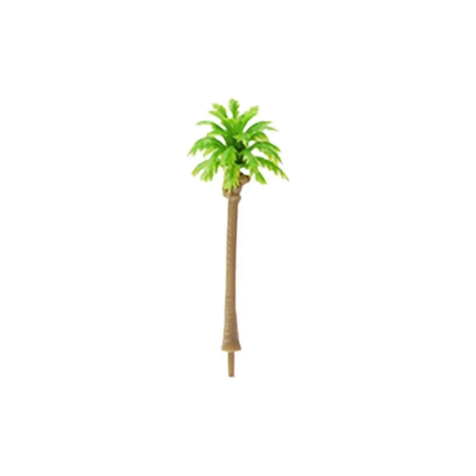 DUNSBY Model Trees 5Pcs Plastic Palm Tree Model Artificial Craft Coconut Landscape Stereoscopic Miniature Desktop Decoration(A-6cm-5Pcs)