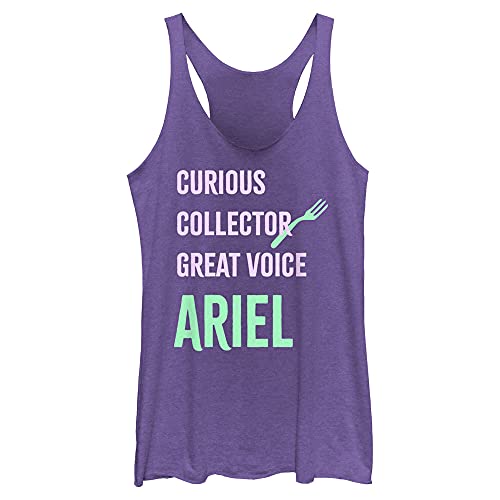 Disney Women's Princess List Ariel Tri-Blend Racerback Layering Tank