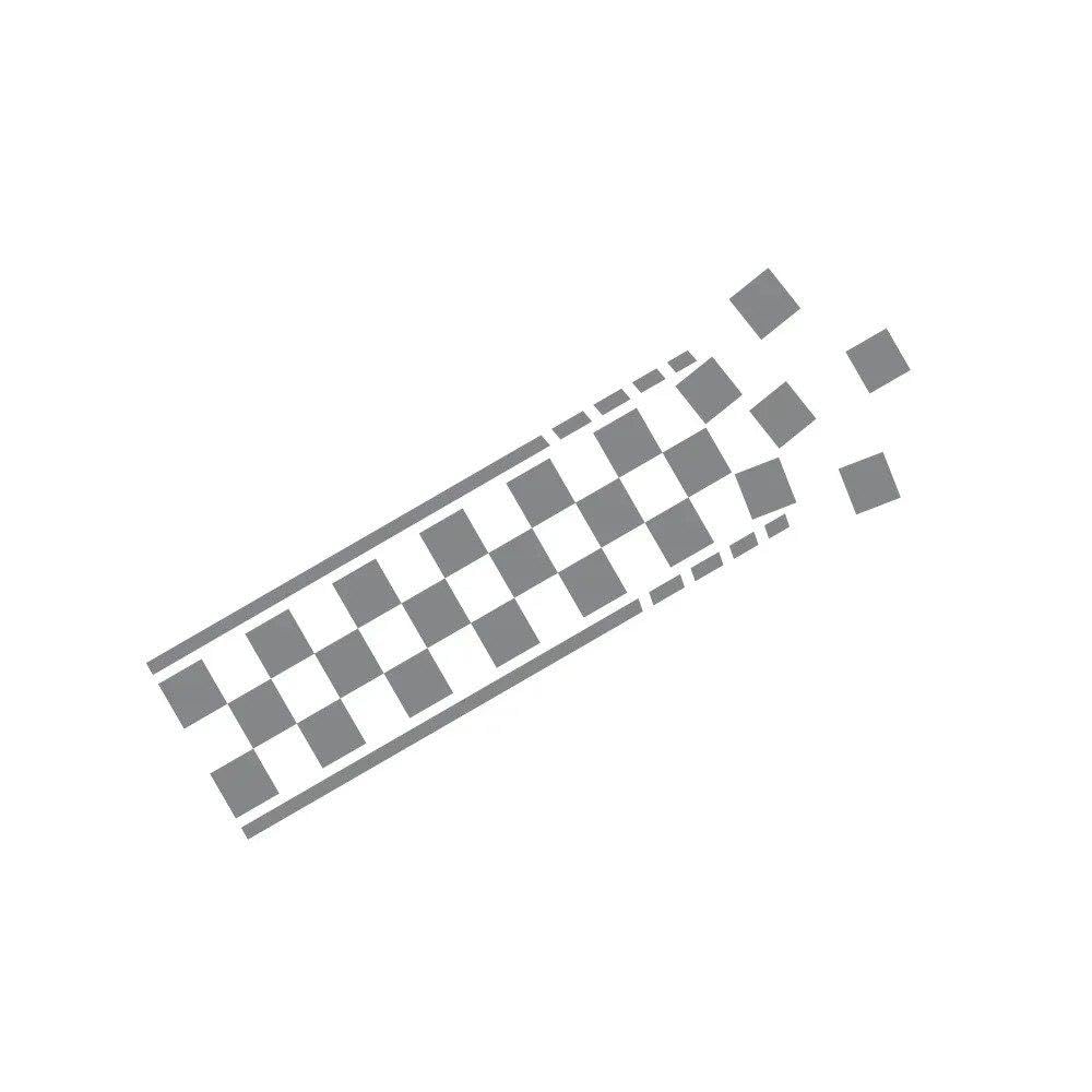 Car Roof Sticker Checkered Racing Graphics Decal for Mini Cooper(Glossy Gray,130x42cm)