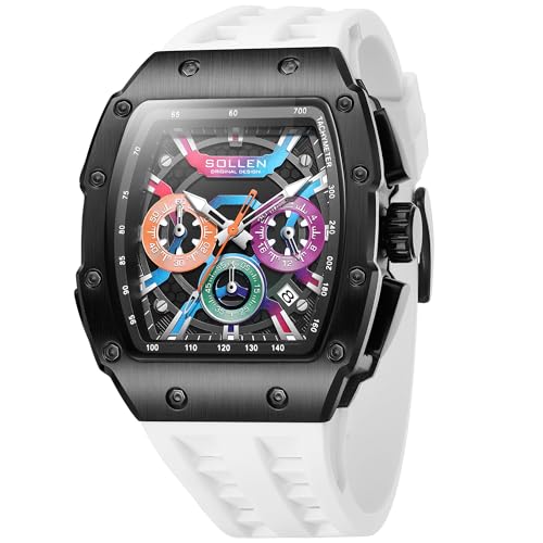 Montre analogique sport et décontractée SOLLEN avec bracelet en silicone.