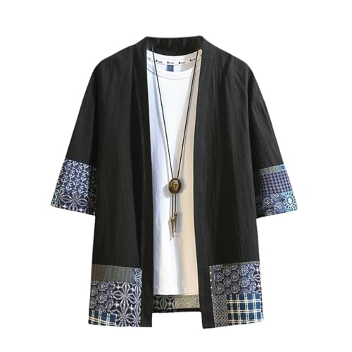 Hanfu homme en coton lin brodé : vêtement ethnique d'été style taoïste chic