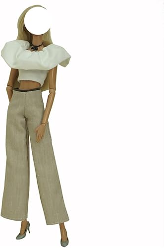 Miniatura 7 de Lance Home Ropa para muñecas, 5 conjuntos de trajes de primavera, pantalones cortavientos sombrero para muñecas de 11.5 pulgadas, accesorios estilo