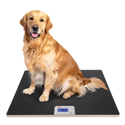 ADE Balance numérique pour animaux jusqu'à 100 kg | grande balance pour chiens XL | extra légère et plate | surface agréable pour les pattes | aussi pour...