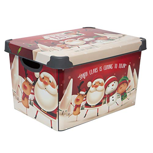 Simplify "Santa Clause is Coming to Town" Design Storage Tote Bin