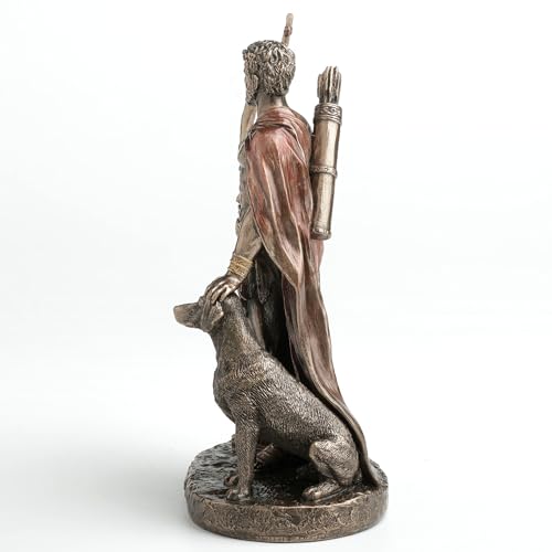 Estatua Odiseo y Argos 17 cm Resina Acabado Bronce miniatura 3