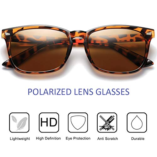 Image of Square Polarized Sunglasses for Women Men Classic Trendy Stylish Sun Glasses 100% UV 400 Lens Protection