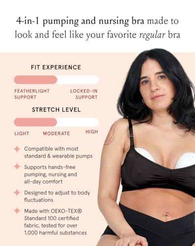 The Do Anything Nursing Bra for Breastfeeding & Hands Free Pumping, Wireless, Adjustable Maternity Bra, Versatile2