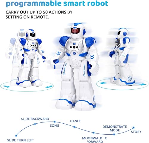Image of Magicwand R /c Rechargeable Gesture Sensing,Walking Programmable Robot with Demo Mode Smart Bot for Kids with Lights