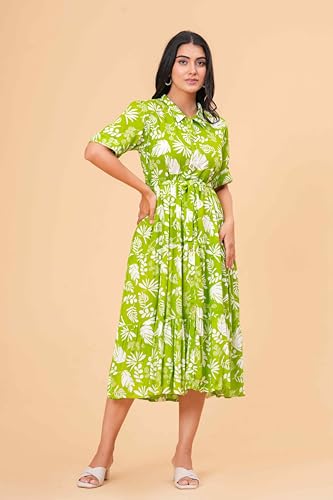 Image of Women's Stylish Floral Printed One-Piece Maxi Dress for Women - Elegant Long Dress