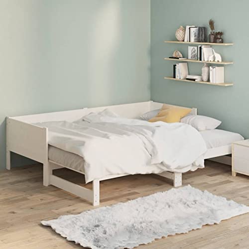 Norheim Sofá Extraíble Convertible en Cama Individual Divan Matrimonio de Madera Estructura de...