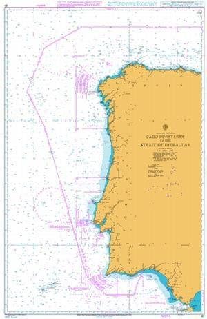 UKHO BA Chart 87: Spain and Portugal, Cabo Finisterre to The Strait of Gibraltar