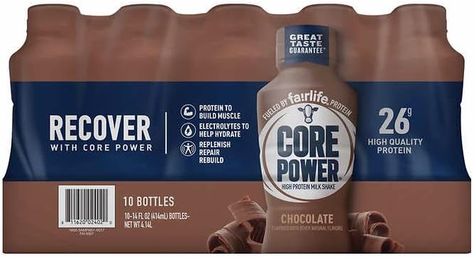 Fairlife Core Power 26g High Protein Chocolate Shake, 14 Fl Oz (Pack of 10)