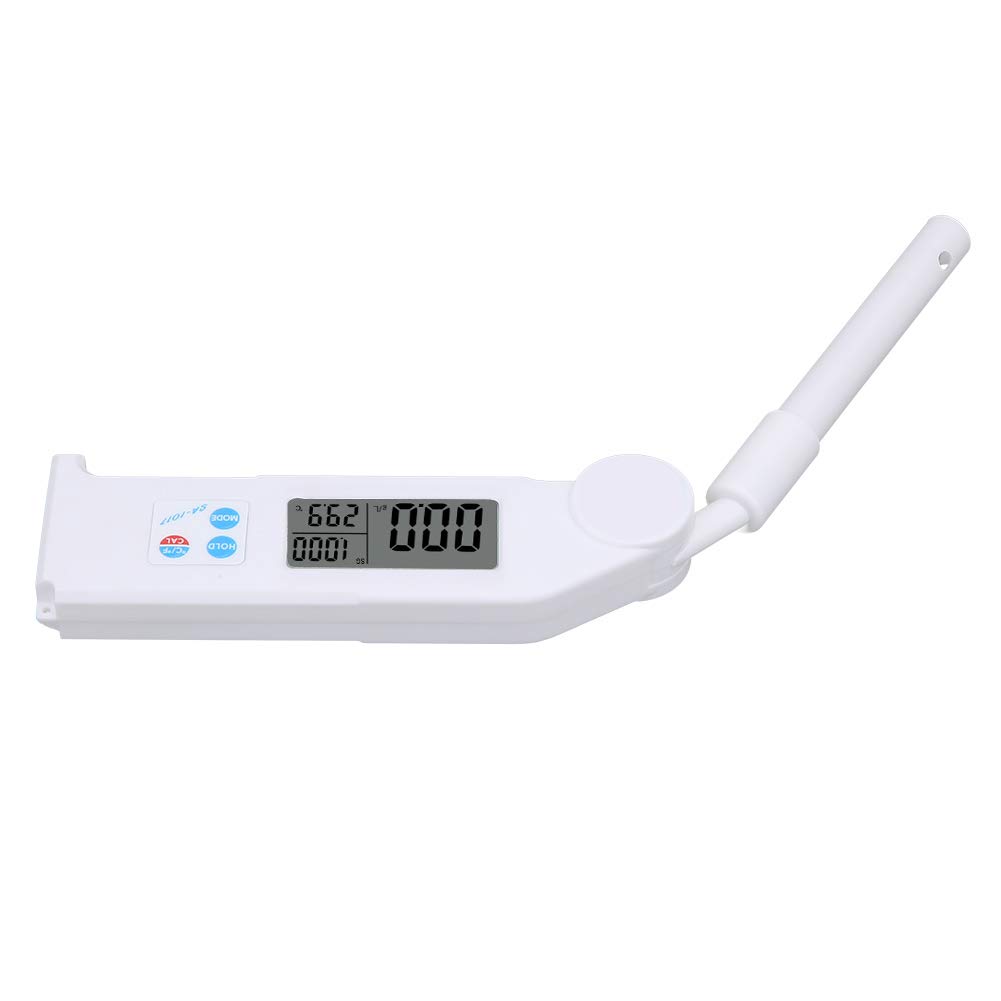 Marhynchus Miernik Zasolenia Przenośny Tester ABS z Wyświetlaczem LCD Składana Konstrukcja 0 do 42 Ppt i 32 do 122°F Tester Ciężaru Właściwego z Szybkim Odczytem dla Użytkowników Akwariów