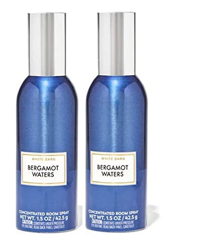 Bath and Body Works 2 Pack (1.5oz/ 42.5g) Bergamot Waters Concentrated Room Spray