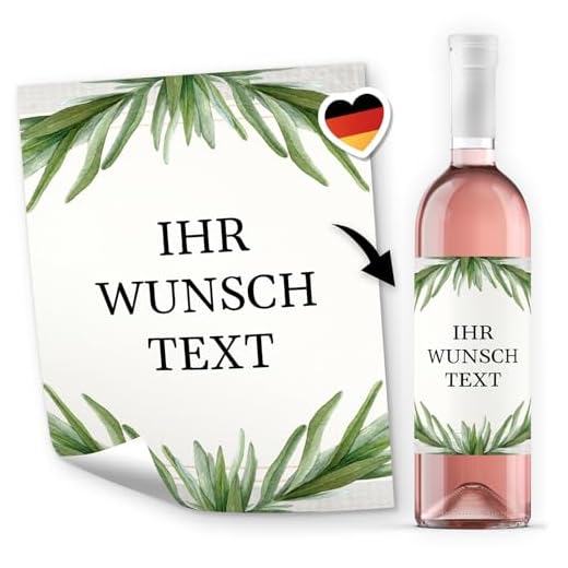 8 Flaschenetiketten selbstklebend mit Text personalisiert - Etikett Modern und Frisch - Flaschen Aufkleber für Wein oder Sekt 2 8 Flaschenetiketten selbstklebend mit Text personalisiert - Etikett Modern und Frisch - Flaschen Aufkleber für Wein oder Sekt