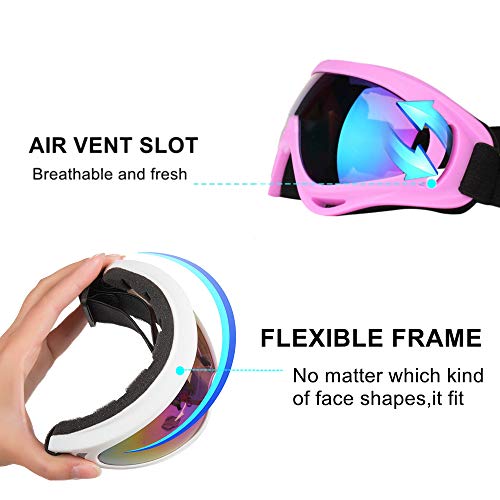 Image of LJDJ Motorcycle Goggles - Glasses Set of 2 - Dirt Bike ATV Motocross Anti-UV Adjustable Riding Offroad Protective Combat Tactical Military Goggles for Men Women Kids Youth Adult
