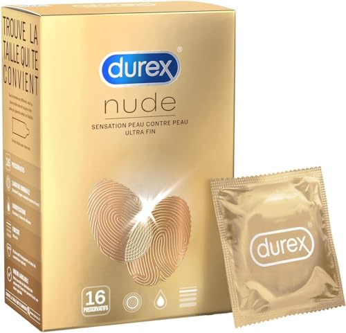 Durex Nude Kondome, 16 extra feine Kondome, Hautgefühl