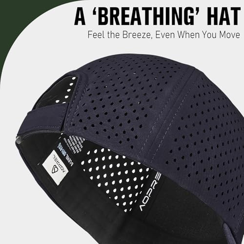 Image of AOPREL Baseball Cap Breathable Mesh Golf Hat Quick Dry Adjustable Baseball Hats for Men and Women Sport Running Workout