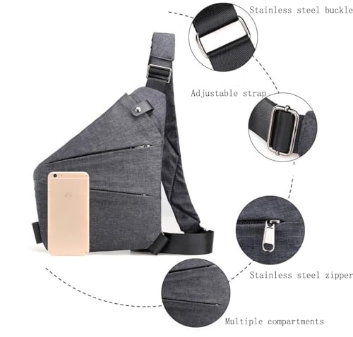 New Anti-Theft Bag For Travel Casual Left or Right Shoulder Slim Sling Bag Cross Body Travel Bag Unisex3