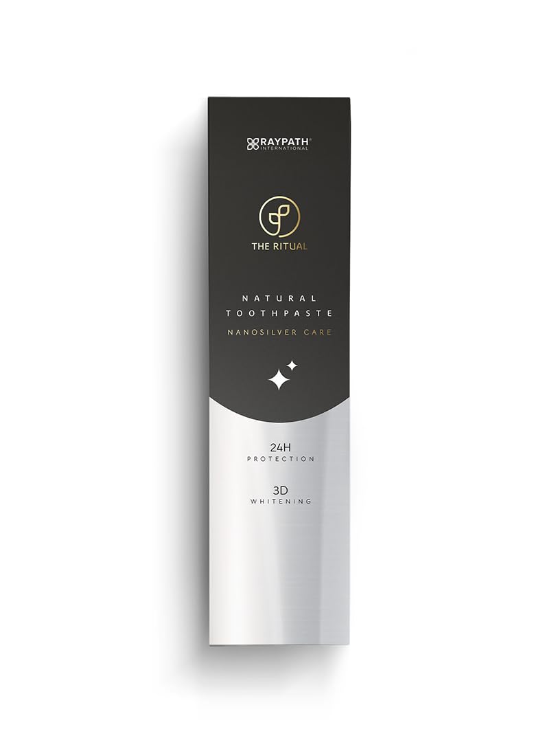 RAYPATH Whitening Natural Toothpaste with Nano Silver, Chemical-Free, Toothpaste for Sensitive Teeth, Teeth Whitening Toothpaste, for Daily Use, Dental Protection, Mint Flavor, 100 ml