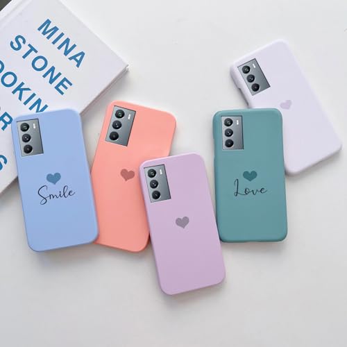 Image of COLORflow Back Cover Compatible with iQOO 9 SE 5G | Pastel Hearts Color Customized Back Cover Compatible with iQOO 9 SE 5G