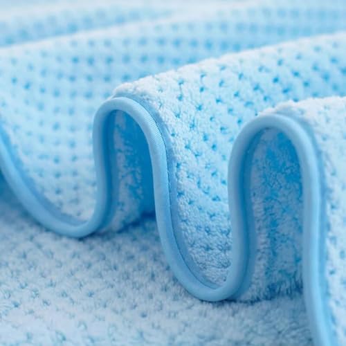 Image of LINEAR Microfiber Hand Towel /Highly Absorbent Hand Towels for Bathroom /Soft Hand Microfiber Face Towel /Towel for Men, Women,Gym (SIZE-75x35) (Blue)