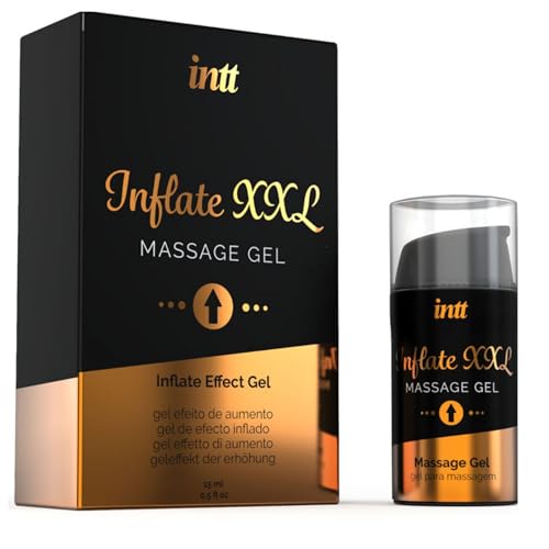 Gel de Aumento Inflate XXL Gel 15ml – Potenciador Estimulante Firmeza, Aroma a Canela, Comestible, Sensación de Volumen, Envase Práctico con Dosificador