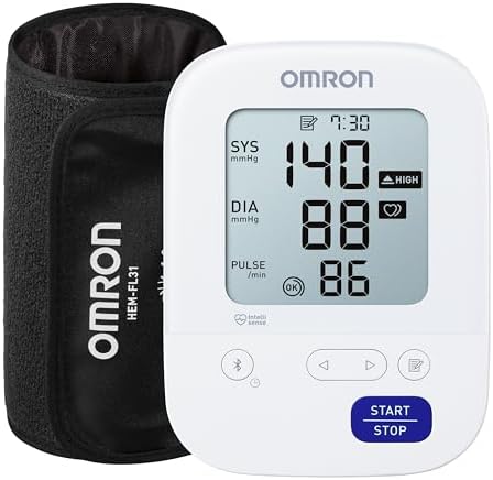 Omron HEM 7156 T Digital Blood Pressure Monitor with 360° Accuracy Intelli Wrap Cuff for All Arm Sizes Accurate Measurements and Bluetooth Connectivity
