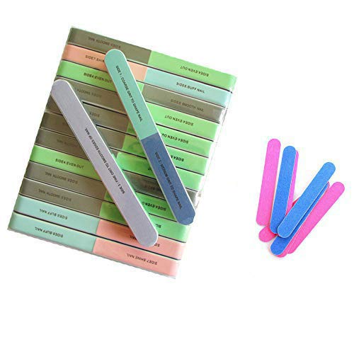 12 Packs 7 Way Nail File and Buffer Block Nail Buffering Files 7 Steps Washable Emery Boards Professional Manicure Tools Block Sanding Pedicure Nail File Sanding Professional Nail File Cuticle Pusher