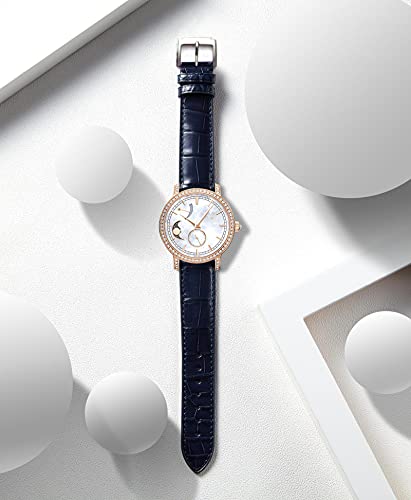 Binlun Crocodile Leather Watch Strap With 3 Colors Buckle Set For Men Women 18/19/20/21/22/24Mm Alligator Leather Watch Band Quick Release Classic Leather Bands Black Brown Blue Red White #TOP4