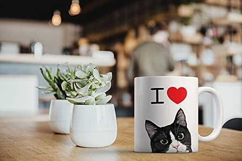 MUGBREW I Love Tuxedo Cat Ceramic Coffee Mug Tea Cup, 11 OZ - Image 7