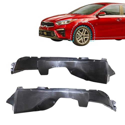 SecosAutoparts Front Fender Plastic Liners, Fit for Kia Forte 2017 2018, Front Driver & Passenger Side Wheel Splash Liner, Replace# 86812B0000 86811B0000, KI1248153 KI1249153