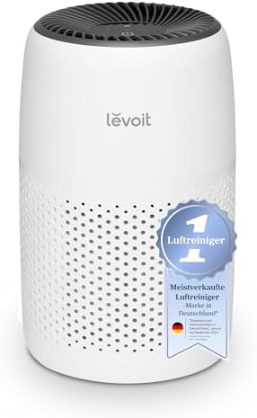 Bild von Levoit Luftreiniger Allergiker mit Aromatherapie, HEPA Luftfilter gegen Schimmel, Staub und Tierhaare bis zu 0,3 µm für Schlafzimmer, 7 Watt Energiesparend, 3 Geschwindigkeiten, Weiß