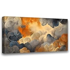 Orange gray yellow clouds