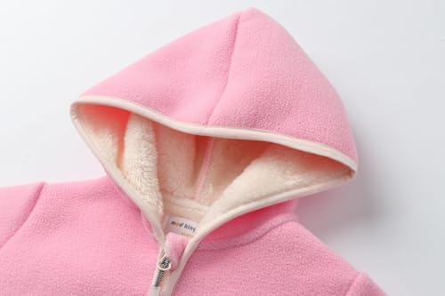 Image of Mud Kingdom Boys Girls Polar Fleece Jacket with Hood Winter Thick Warm Outerwear Funny Cartoon